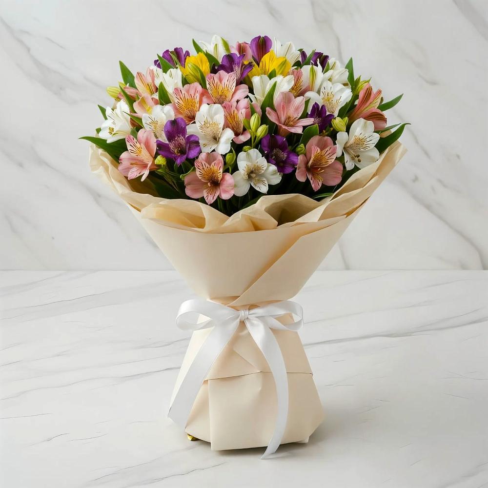 Букет цветов из: Альстромерии в Златоусте