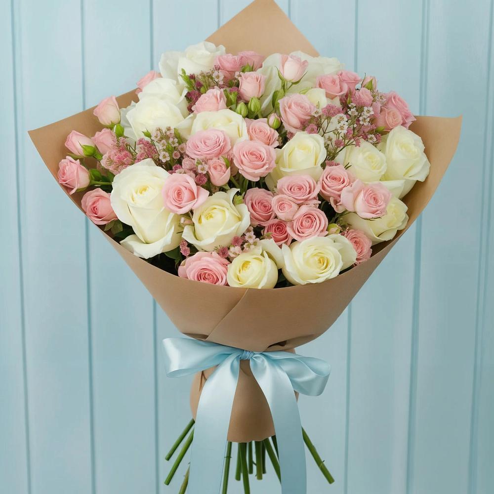 Букет цветов из: Розы в Златоусте