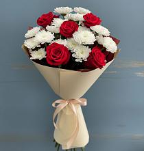 Букет цветов из:  Розы и Хризантемы #REPLACE_PRED# Златоусте