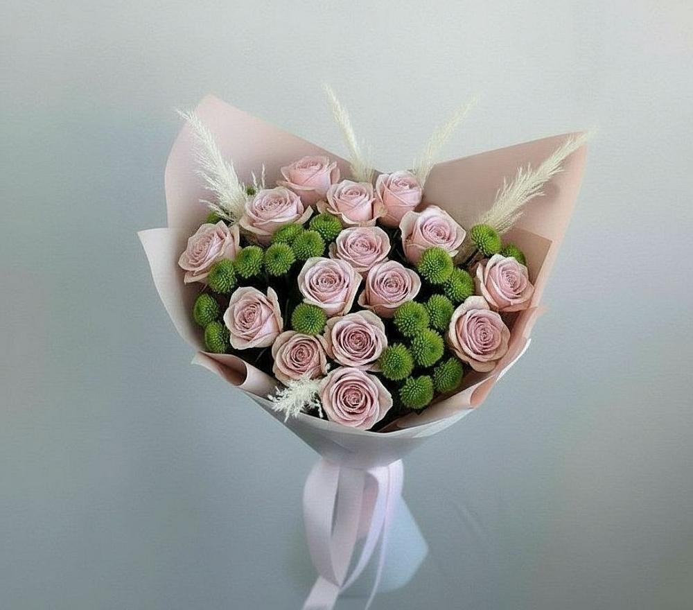 Букет цветов из: Розы и Хризантемы в Златоусте