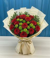 Букет цветов из:  Розы и Хризантемы #REPLACE_PRED# Златоусте