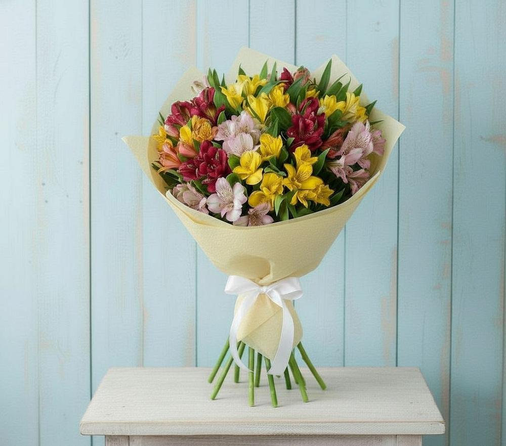 Букет цветов из: Альстромерии в Златоусте
