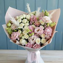 Букет цветов из:  Альстромерии и Розы в Златоусте